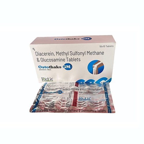 Ostothaks GM | Diacerein, Methyl Sulfonyl Methane & Glucosamine Tablets | Main Image
